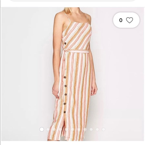 Joie Khari Striped Linen Midi Sun Dress size small - Picture 2 of 9